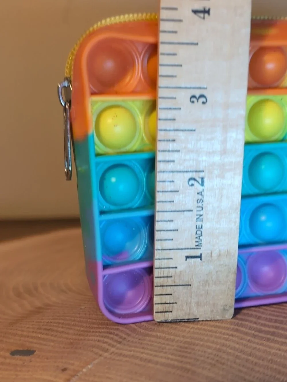 Rainbow Pop-It Zip Sensory Pouch Multicolor Pencil Case Back To School Ready